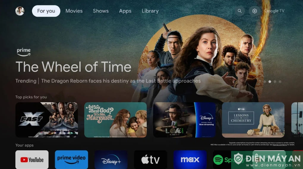 Google Tivi TCL AI 4K 65 inch 65P6K